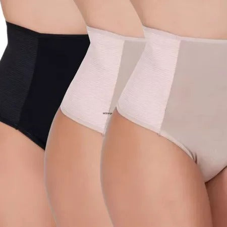 Calcinha modeladora de cintura alta ideal para o pós-parto com compressão suave
