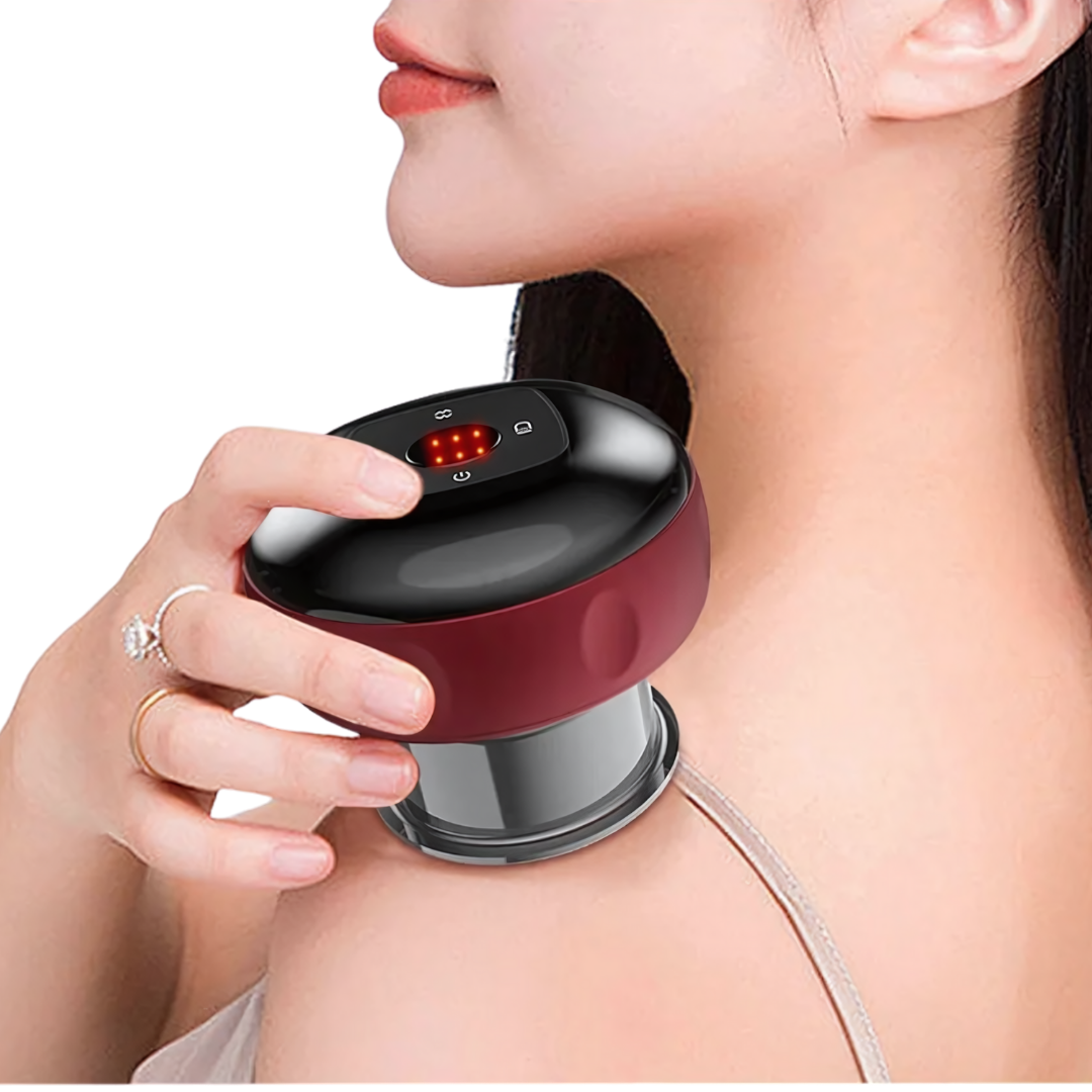 Massageador portátil com ventosa elétrica para aliviar dores musculares