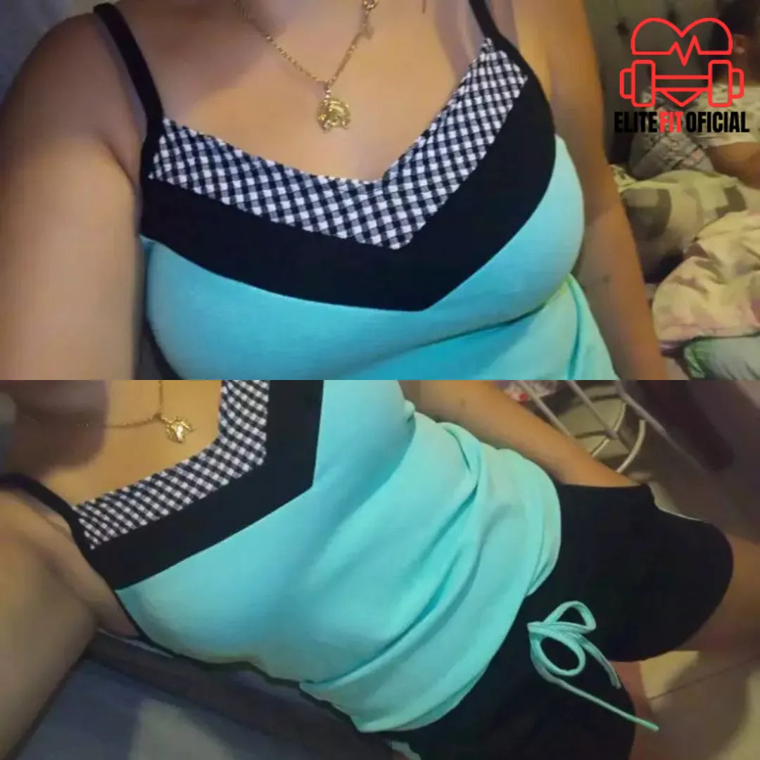 Conjunto Plus Size Short e Blusa em Malha Crepe – Leveza, Estilo e Ajuste que Abraça Suas Curvas!