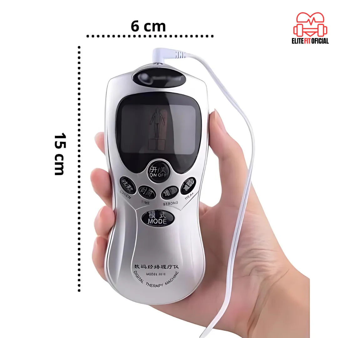 Massageador Terapêutico de Pulso Elétrico com Eletrodos Efeito Acupuntura - Alívio Rápido para Dores Musculares e Recuperação Natural!