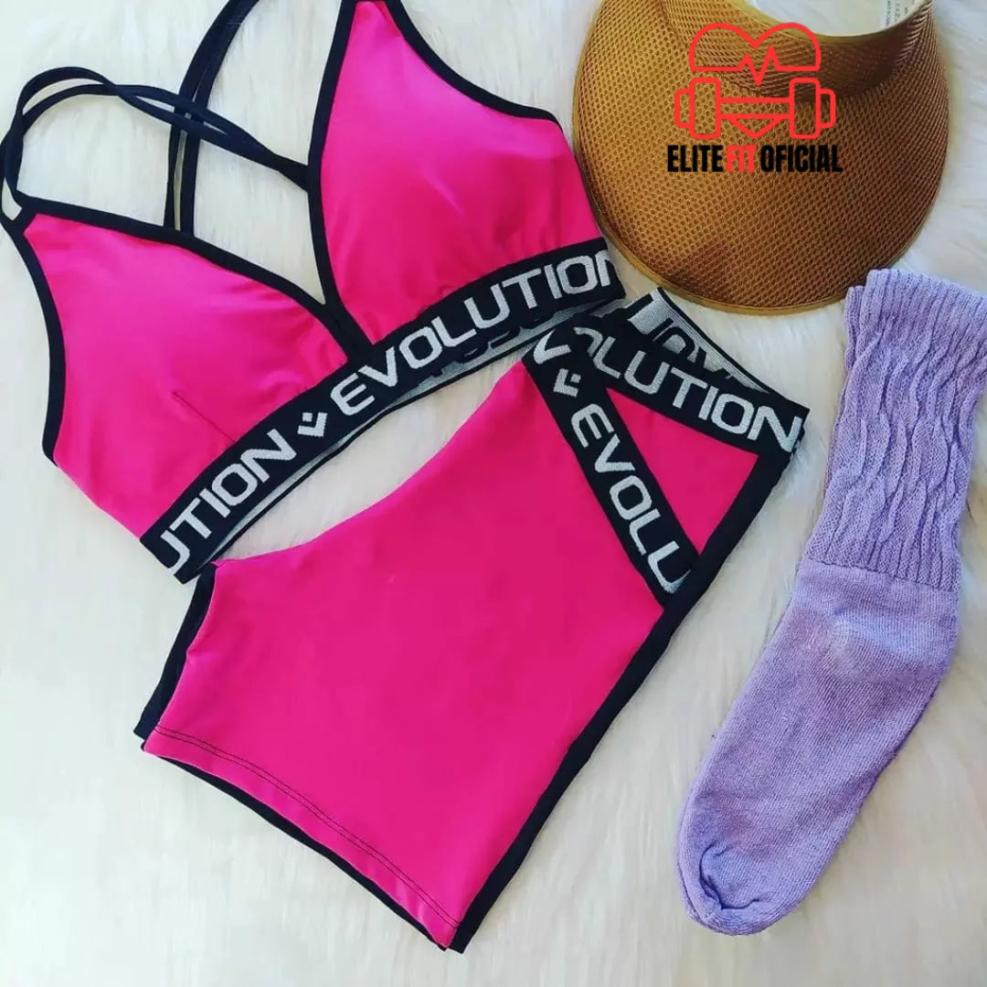 Conjunto Fitness Cintura Alta – Afina, Empina e Realça as Curvas com Zero Transparência
