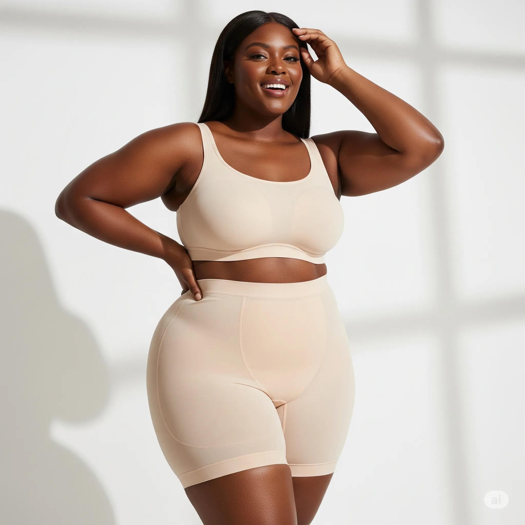 Cinta Modeladora Plus Size | Elimina Atrito, Compressão, Pós-Parto, Não Enrola