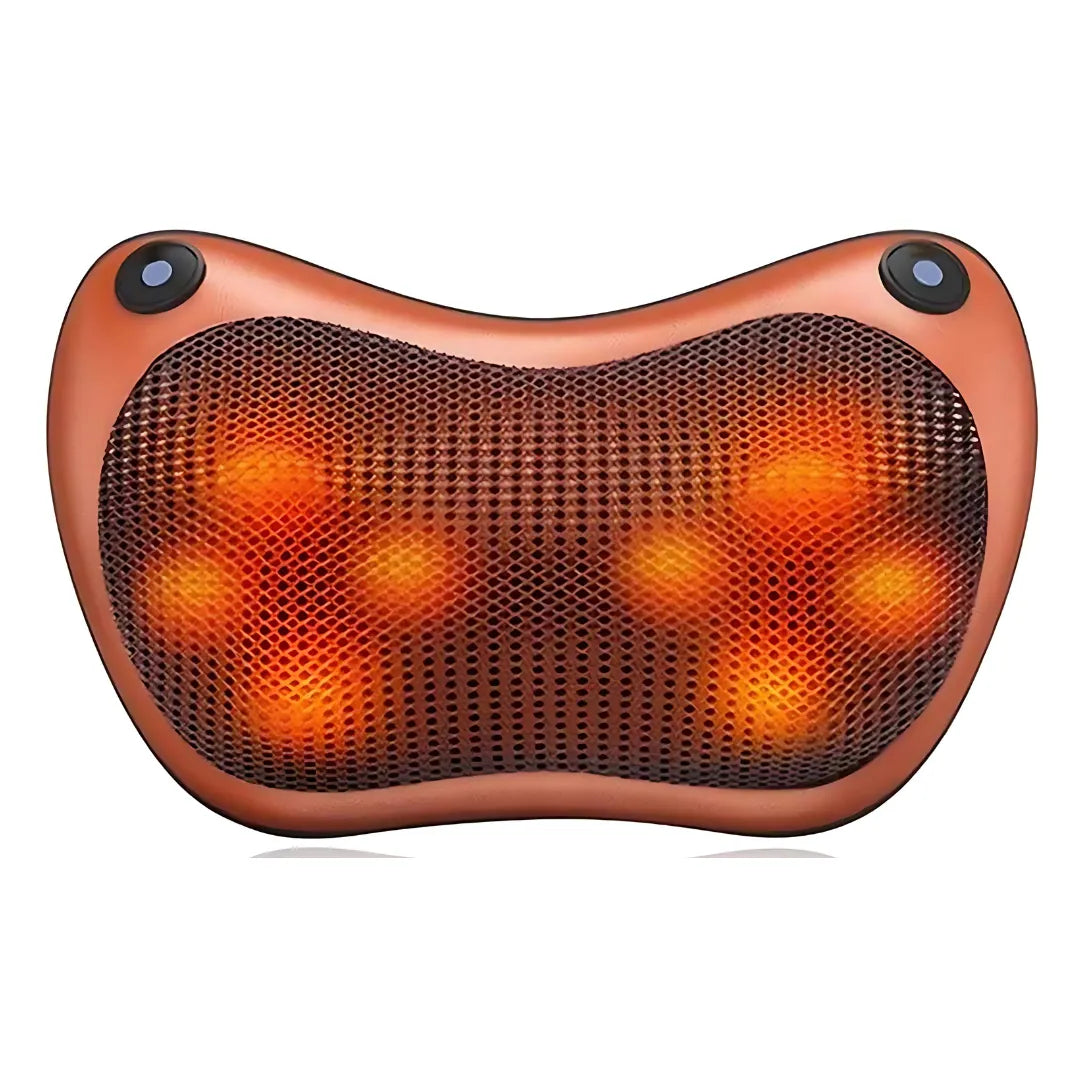 Almofada de massagem com ajuste de intensidade – ideal para quem sofre com dores musculares crônicas.