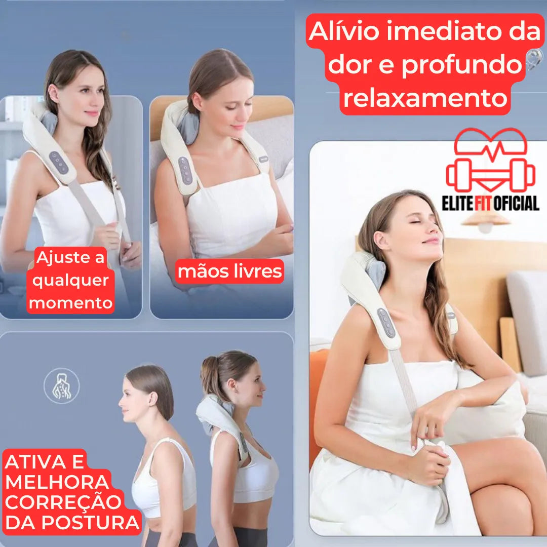 Ideal para usar em casa, no trabalho ou após o treino
