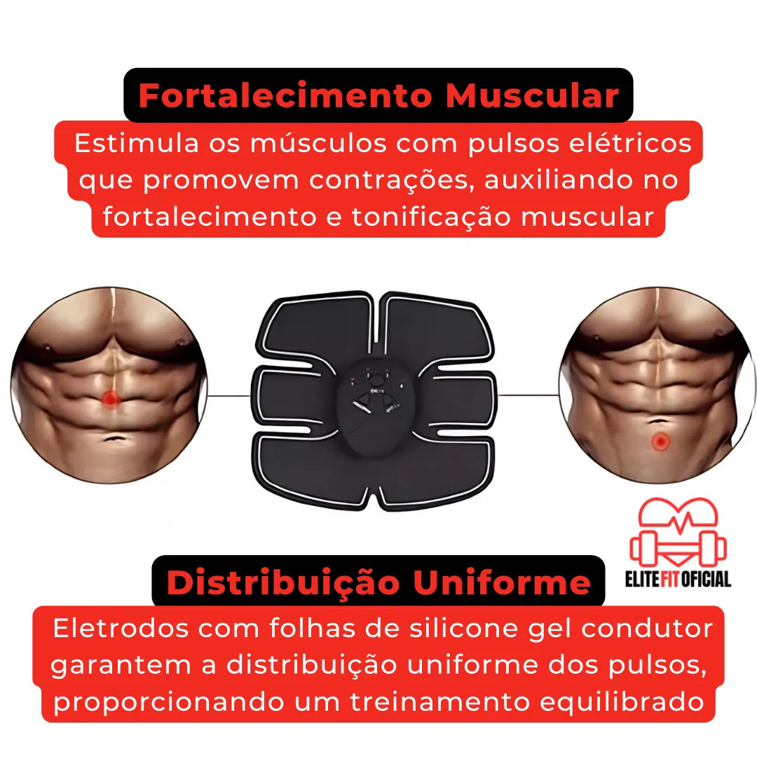 Aparelho abdominal EMS para fortalecer e tonificar o abdômen
