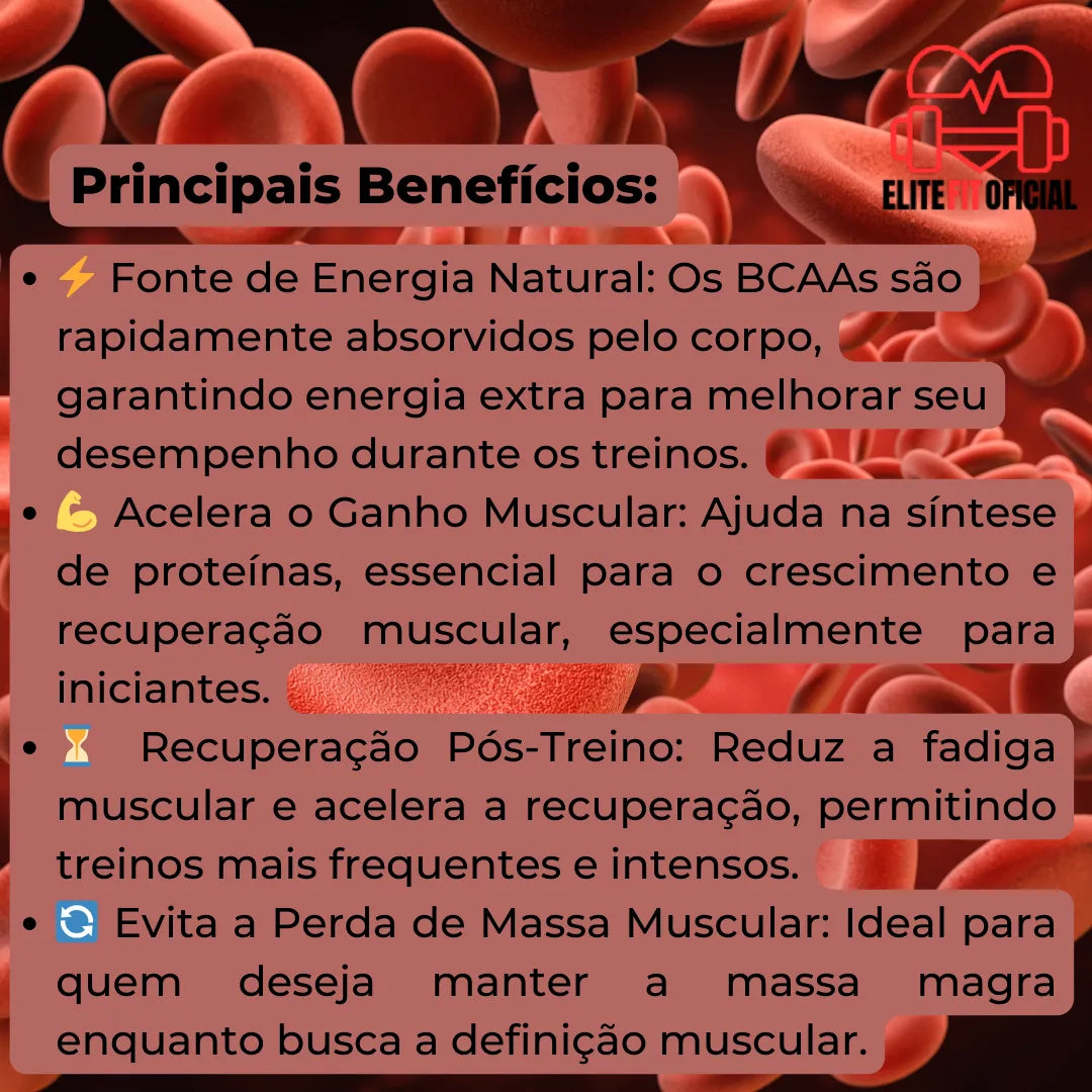 BCAA com vitamina B6 para ganho de energia e proteção muscular