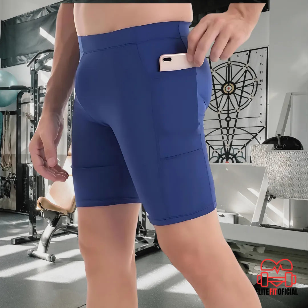 Bermuda masculina com ajuste ergonômico e secagem rápida