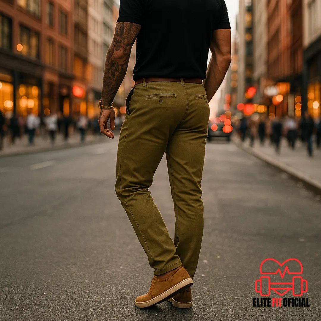 Calça de alfaiataria versátil ideal para destacar o estilo masculino.