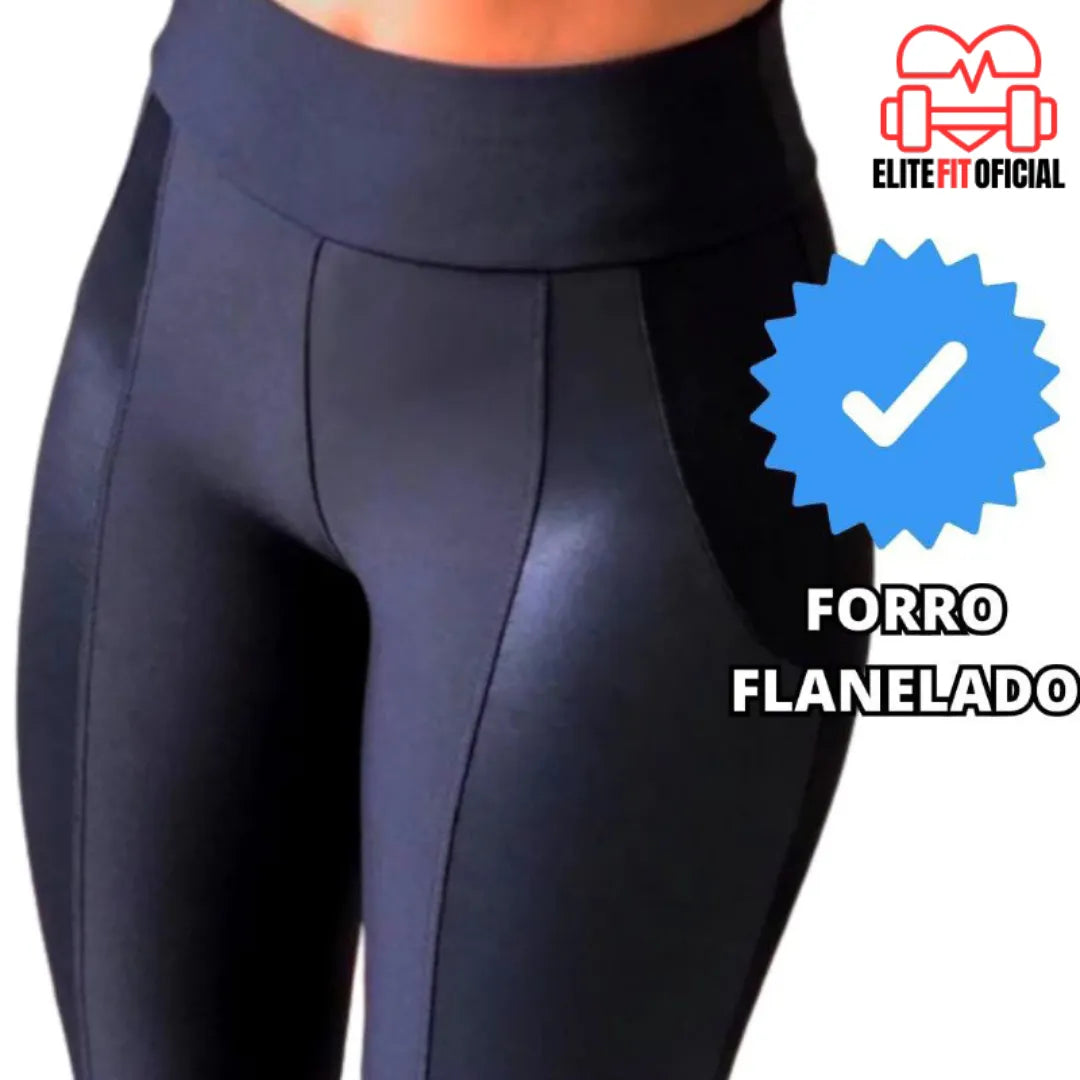 Legging feminina mostrando modelagem e caimento