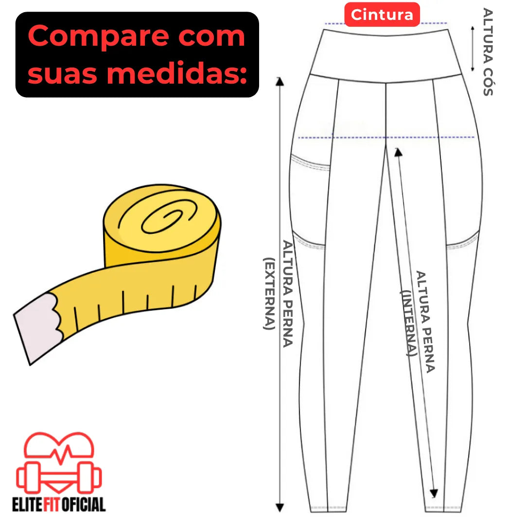Visual moderno e tecido maleável que se adapta ao corpo