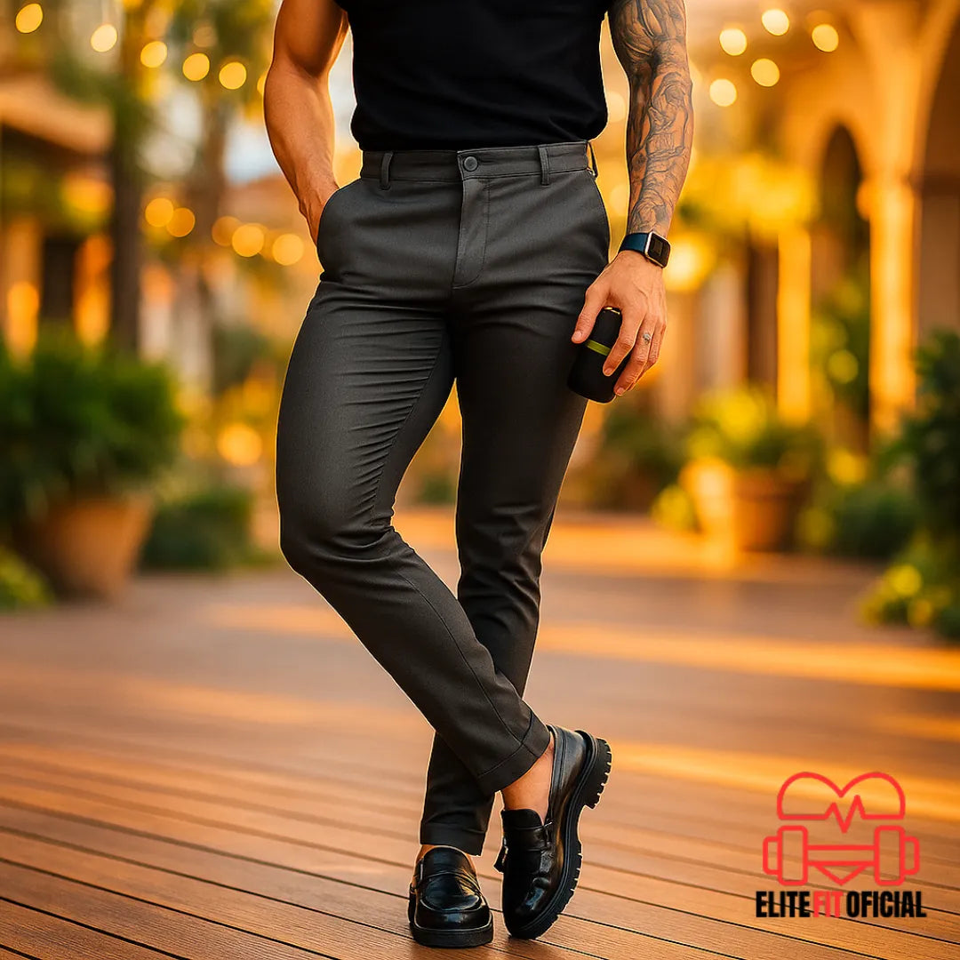 Calça para homem com presença, perfeita para trabalho ou lazer.