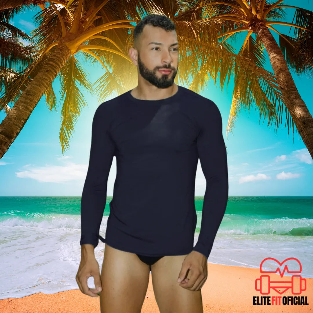 Segunda pele masculina leve e respirável com UV50+
