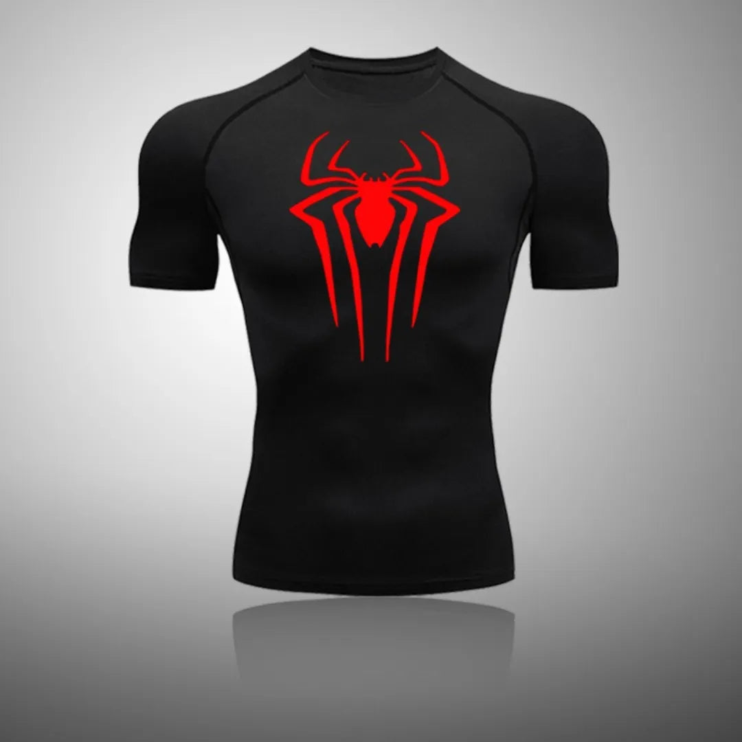 Camiseta de compressão masculina com ajuste anatômico e tecido dry