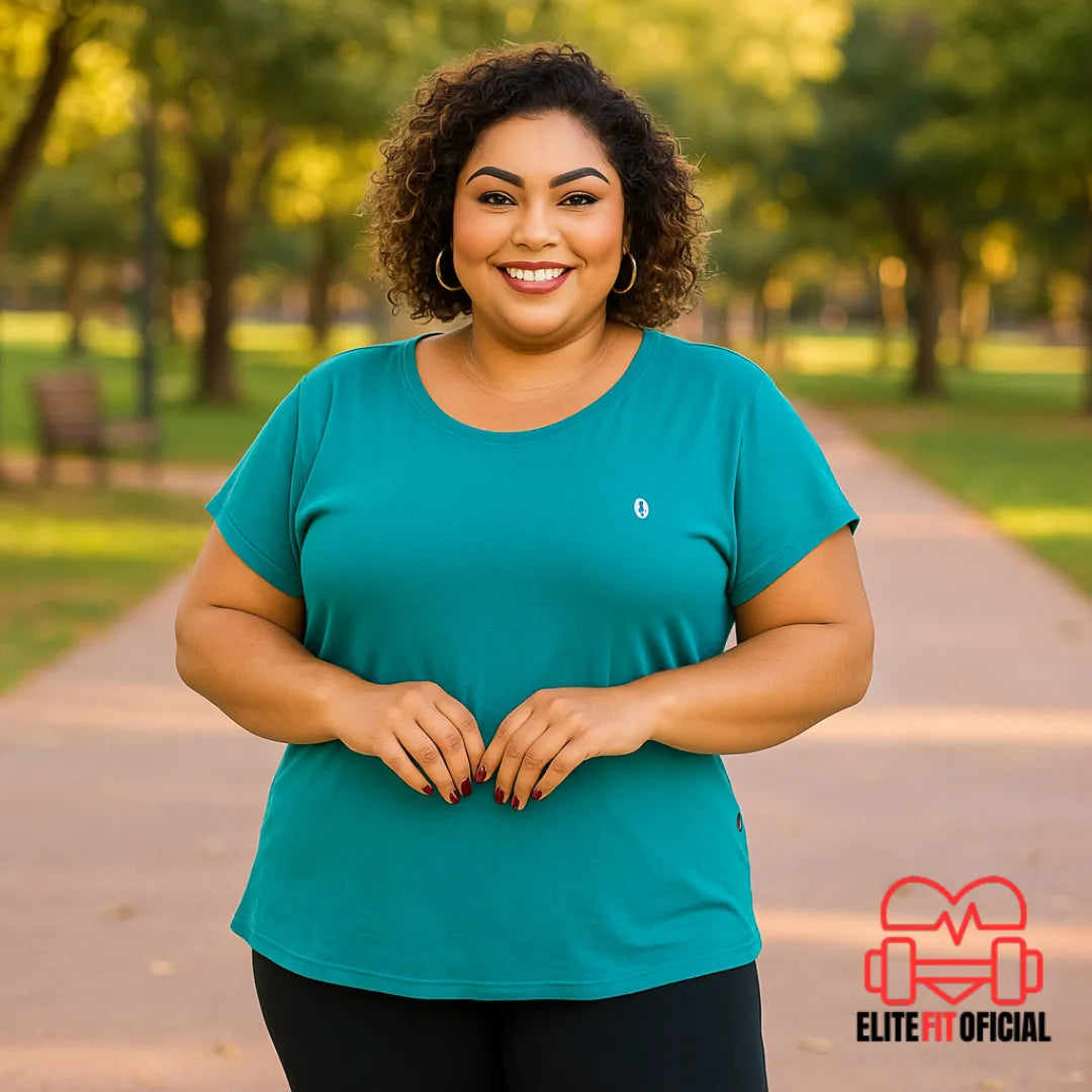 Camiseta casual e confortável ideal para mulheres que se cuidam