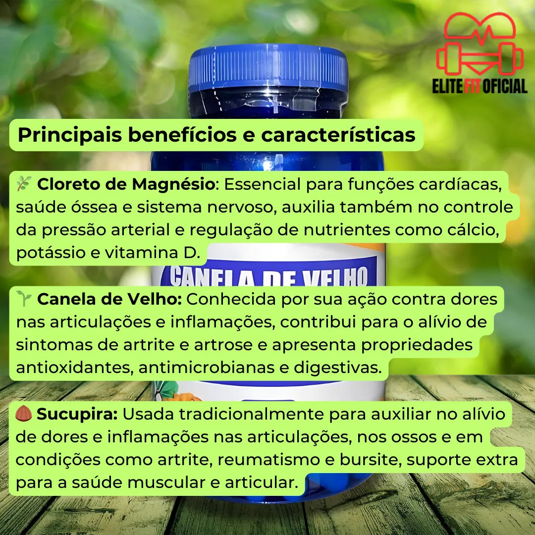 Canela-de-velho em cápsulas para quem sofre com reumatismo e dor nos ossos

