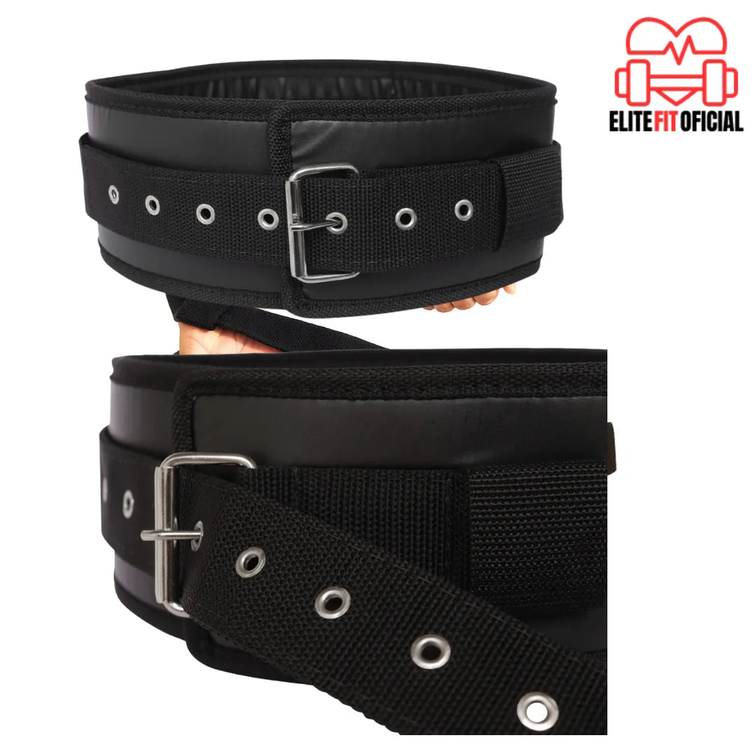Kit cinto musculacao e tala strap para treinos pesados e seguros
