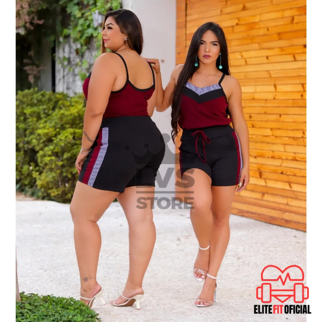 Conjunto feminino plus size de malha crepe, leve, confortável e sem transparência.