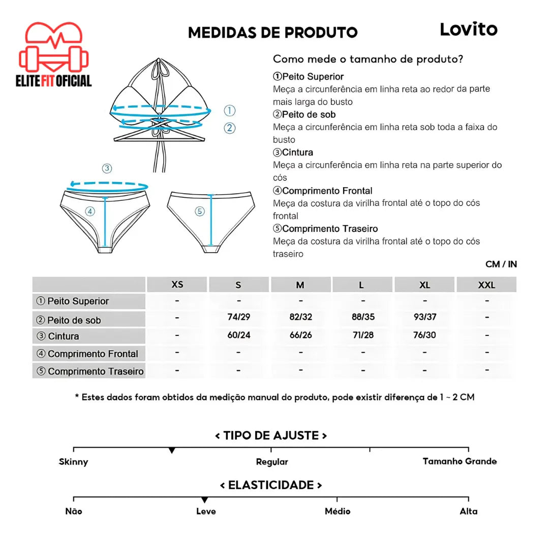 Slim fit que realça a silhueta com toque macio e zero transparência