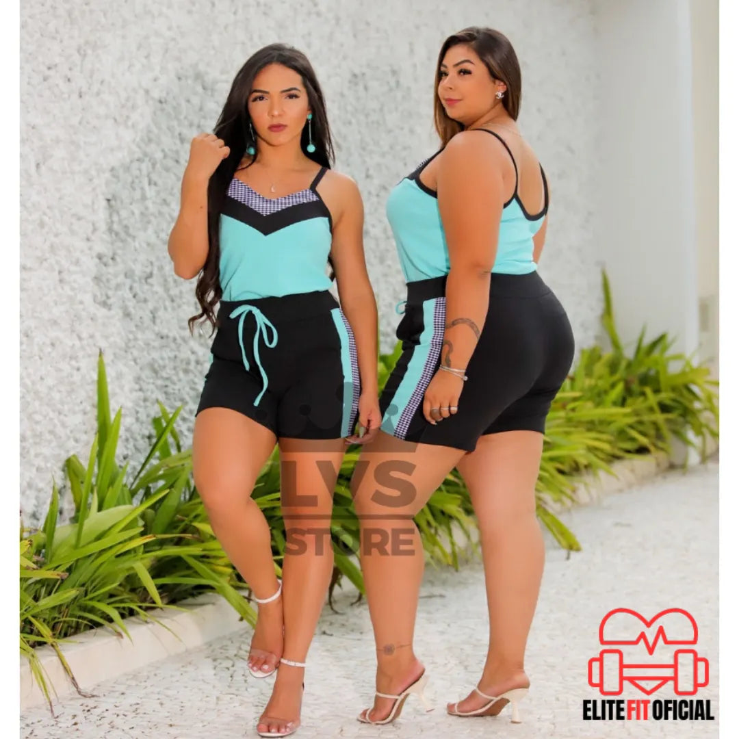  Conjunto feminino de malha crepe com elasticidade, caimento impecável e durabilidade.