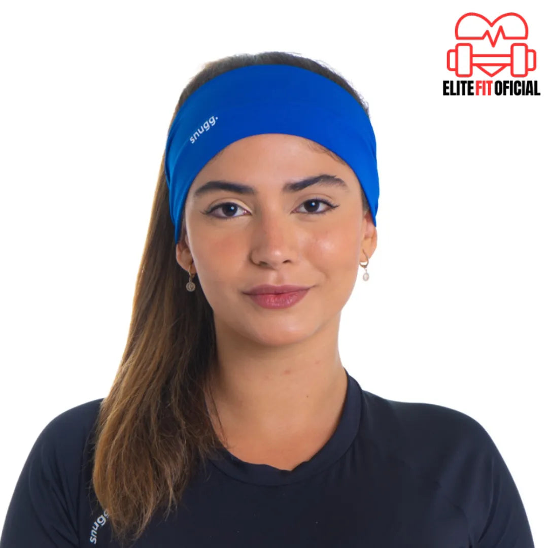 Headband esportiva em poliéster e elastano