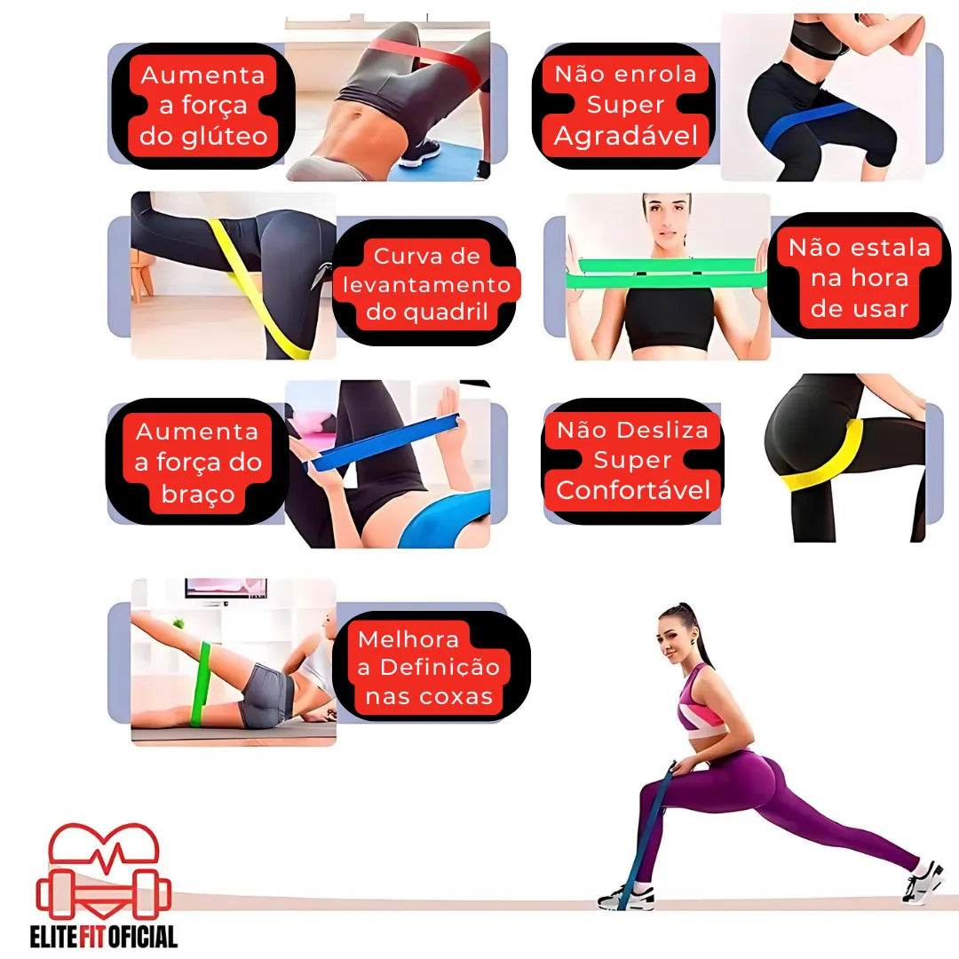 Ideal para exercícios de glúteos, pernas e abdômen.