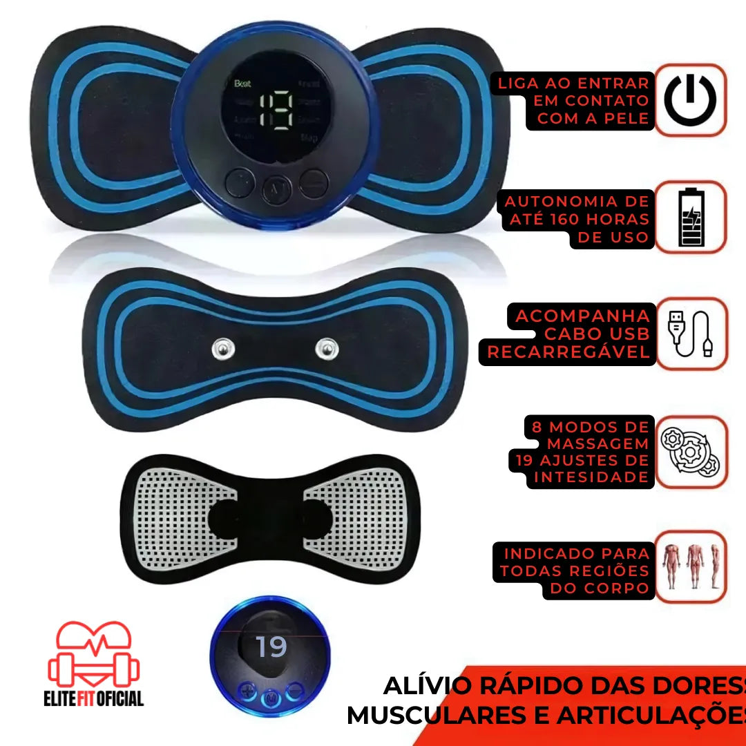Alívio de dores nos pés e pernas com tapete massageador compacto