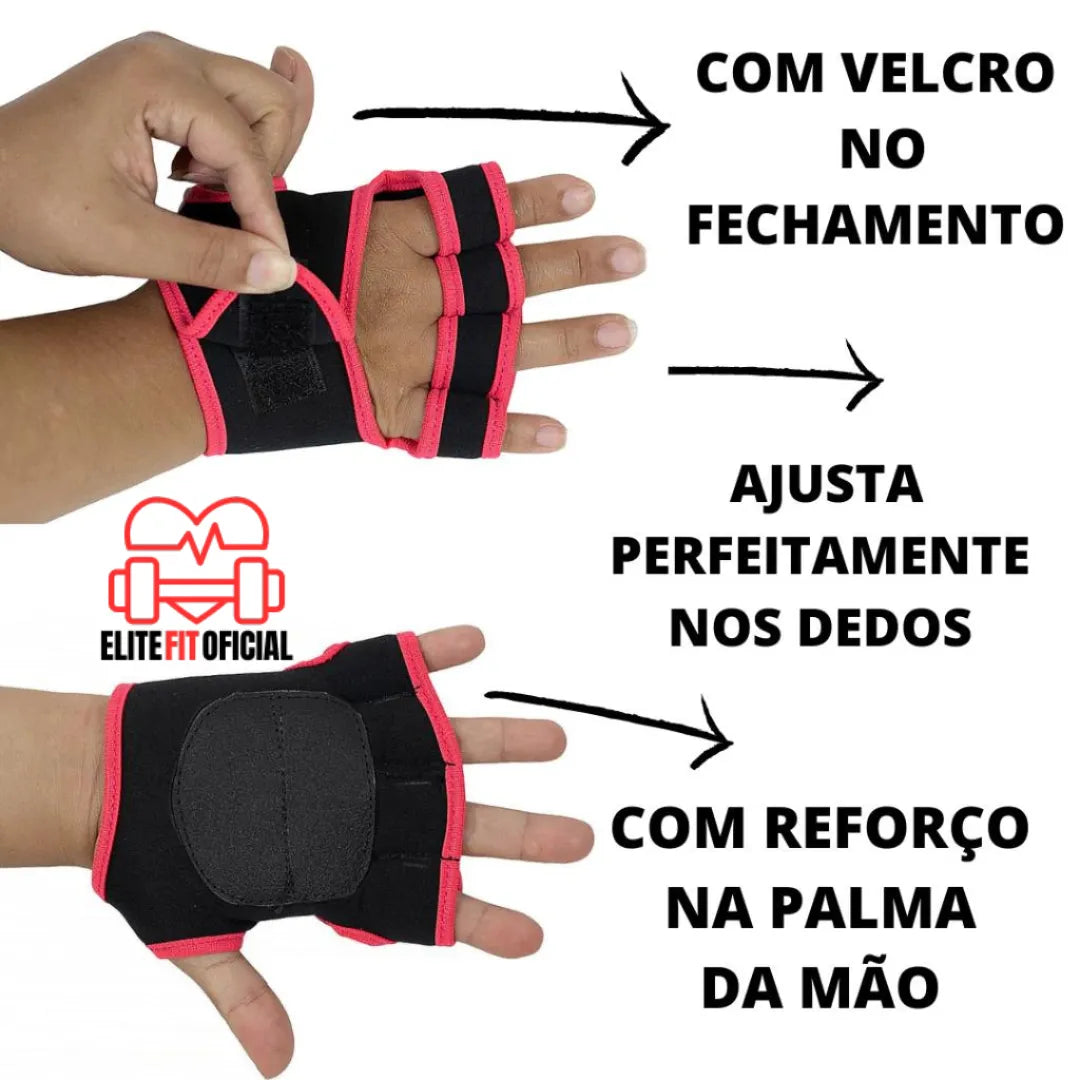 Proteja suas mãos com luvas de academia de alta durabilidade, ideal para levantamento de peso.