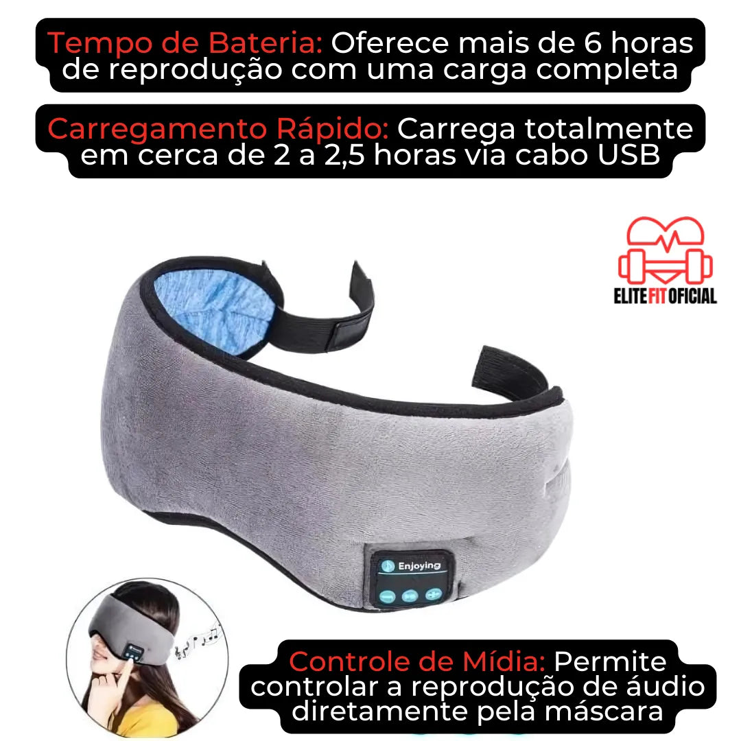 Tecido macio e confortável que não incomoda durante o sono