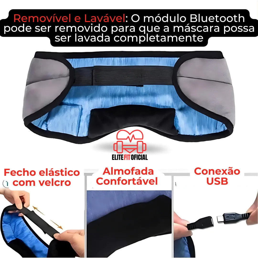 Máscara ajustável com microfone para atender chamadas
