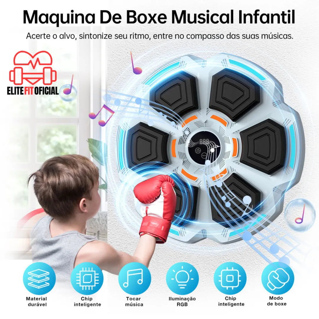 Máquina de Treino de Boxe com Música – Acelere seus movimentos e melhore sua precisão com desafios personalizados e estimulantes.
