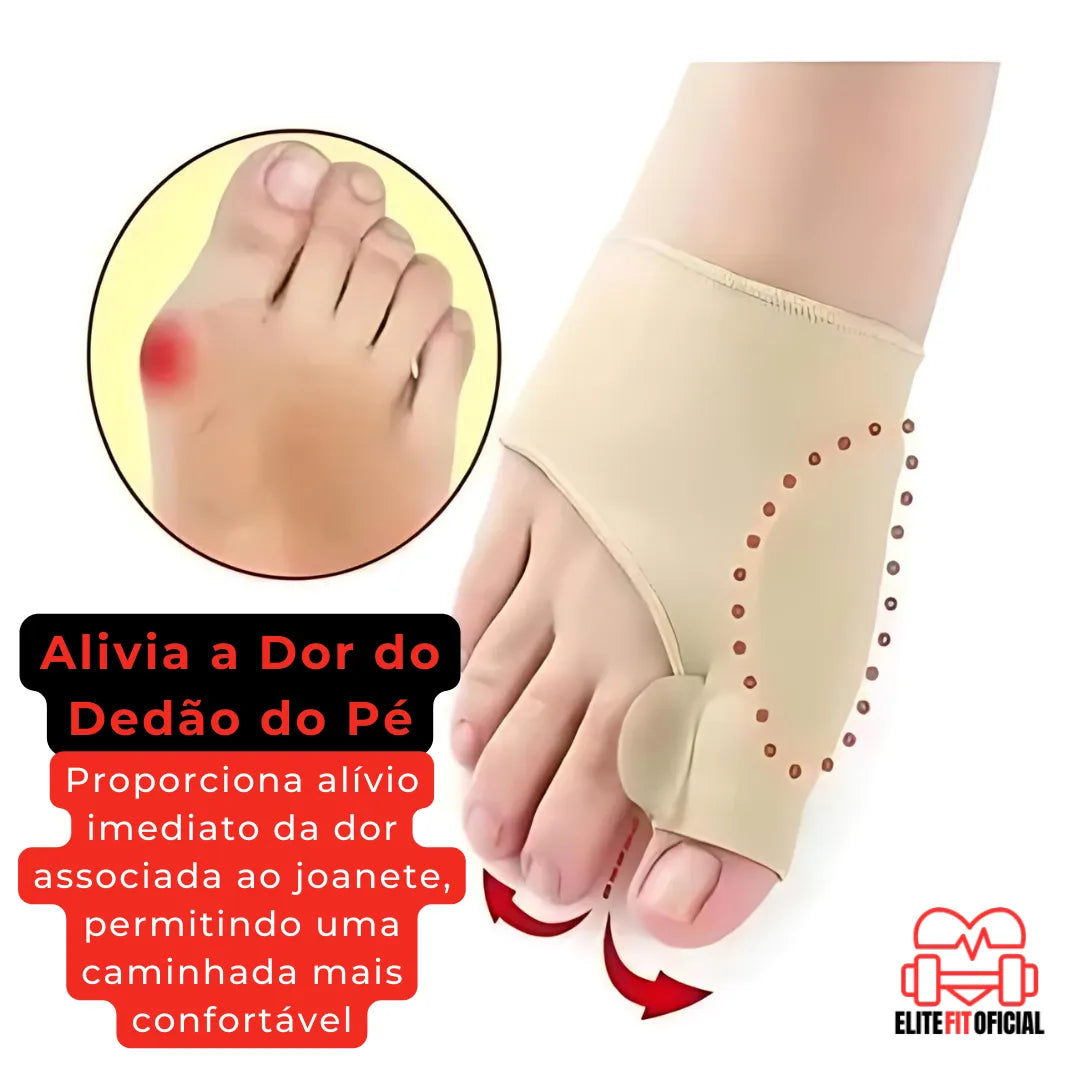 Proteção para o joanete com tecido elástico e design anatômico
