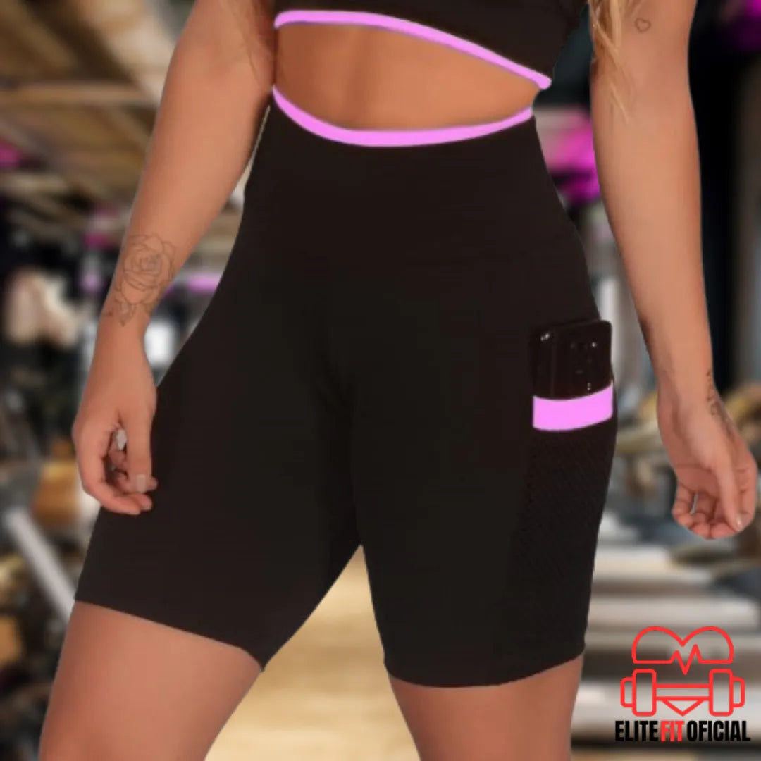 Short confortável e versátil para caminhadas, yoga e academia