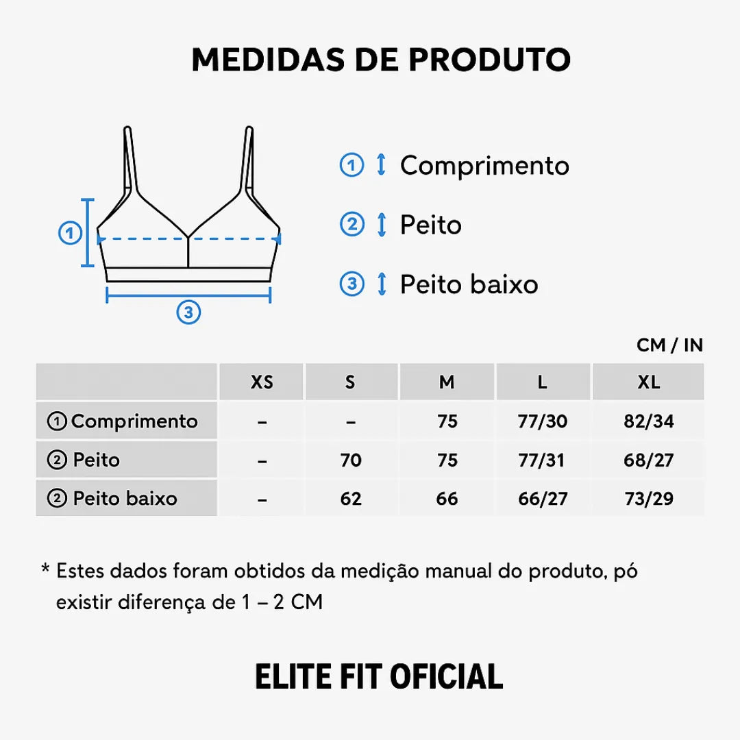 Sutiã estilo esportivo com ajuste slim e elasticidade alta para liberdade total

