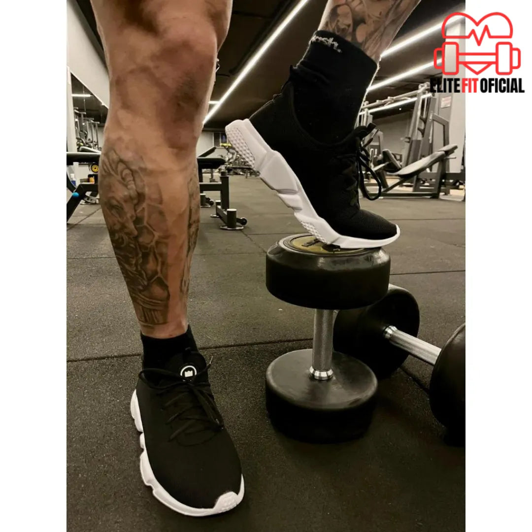  Tênis masculino antiderrapante e respirável, perfeito para academia e corridas.
