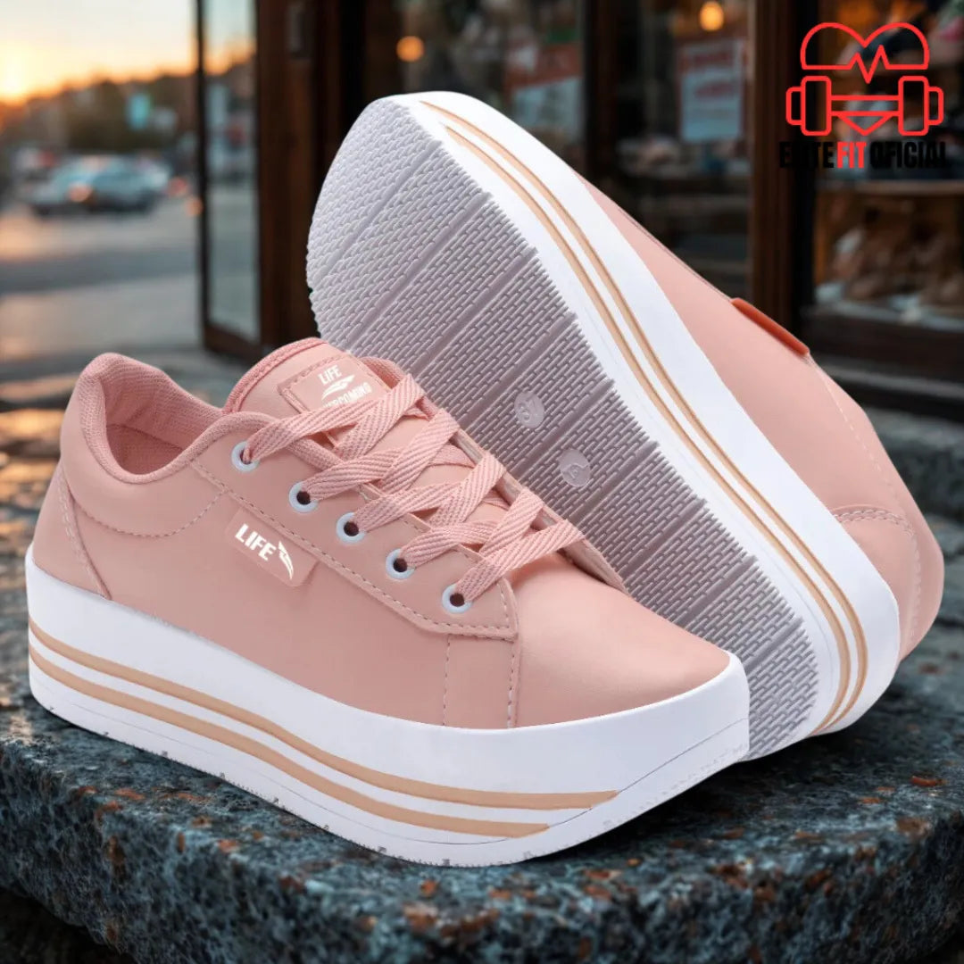 Tênis feminino com visual moderno e leve