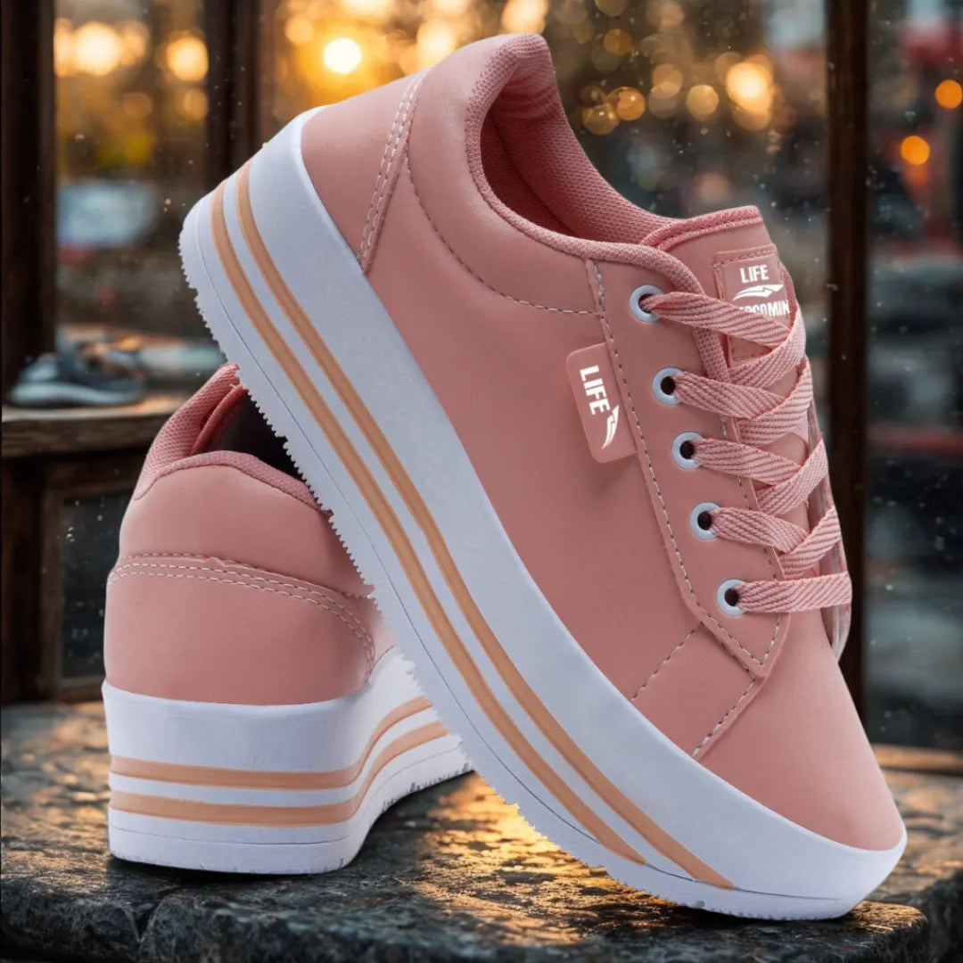 Tênis feminino plataforma ideal para o dia a dia