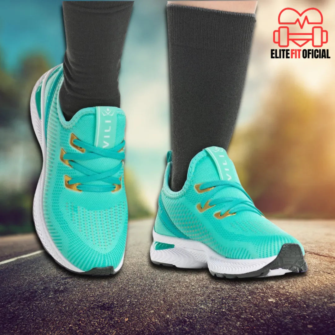  Tênis feminino leve e macio, ideal para caminhadas e exercícios diários.