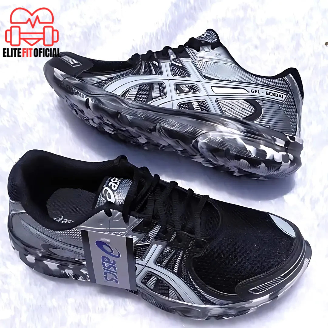 Tenis de corrida feminino com design moderno e material respiravel