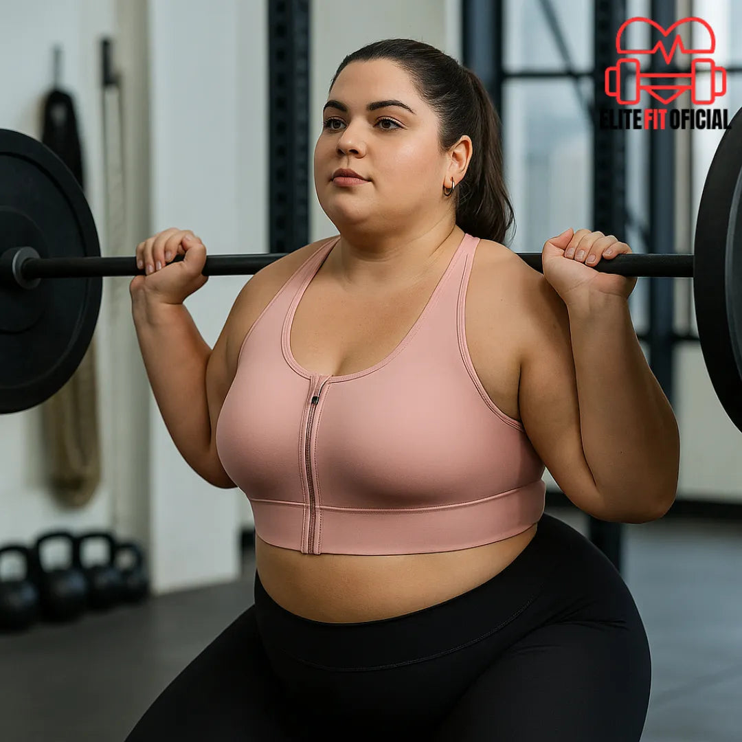 Alças largas e reforçadas para garantir suporte durante exercícios