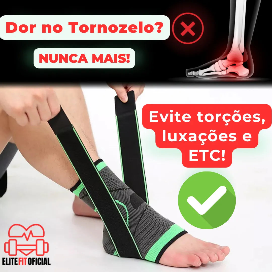 Par de tornozeleiras com tecido elástico e confortável para treino