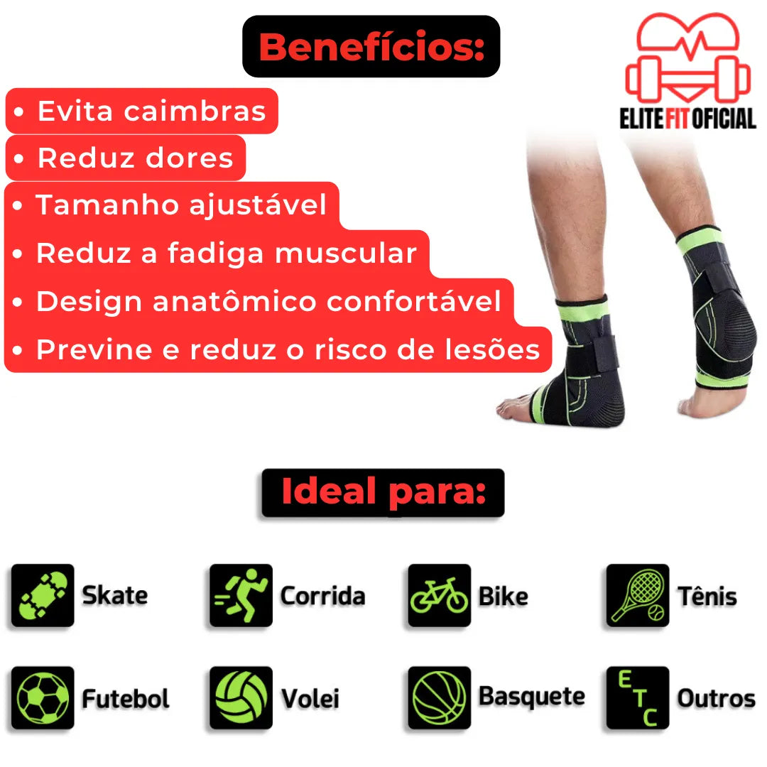 Tornozeleira para interrupção de dor e recuperação pós-lesão