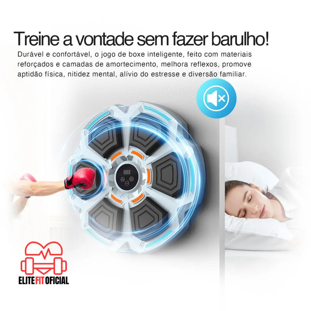 Alvo Musical Inteligente para Boxe – Exercite seus reflexos com um equipamento moderno e intuitivo, ideal para treinos em casa.